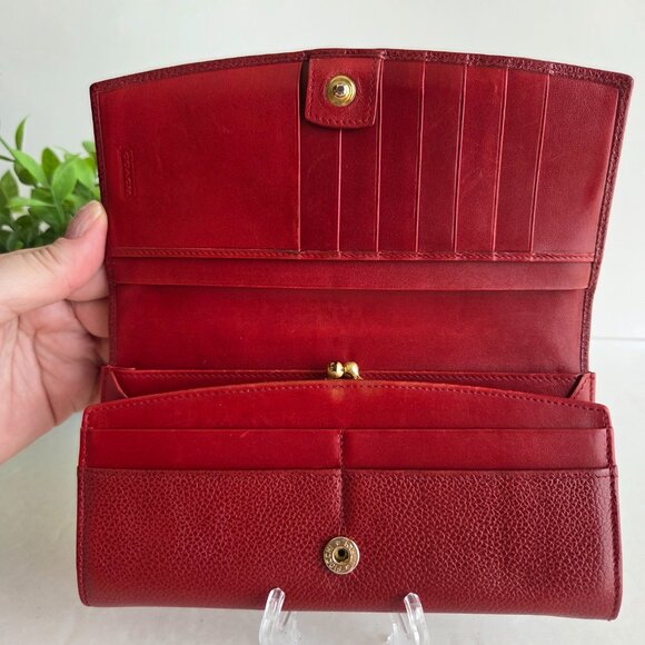 EUC Vintage Coach Madison Envelope Clutch Wallet in Garnet – Made in Italy - Picture 5 of 10